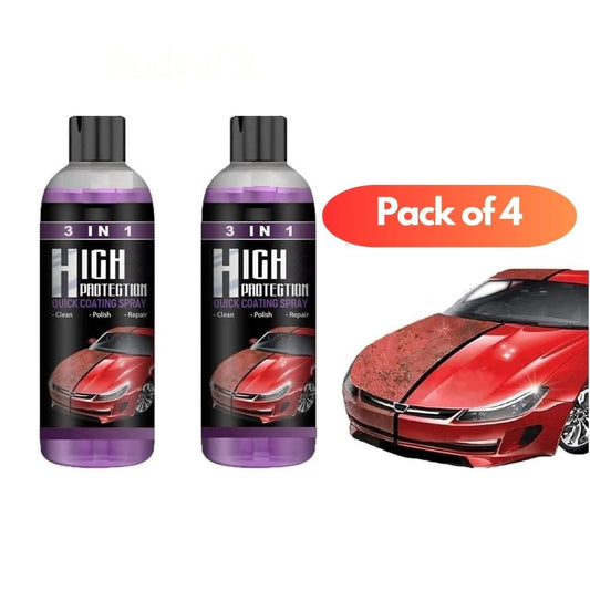 3 in 1 High Protection Quick Car Ceramic Coating Pack of 2 with 1 Pump